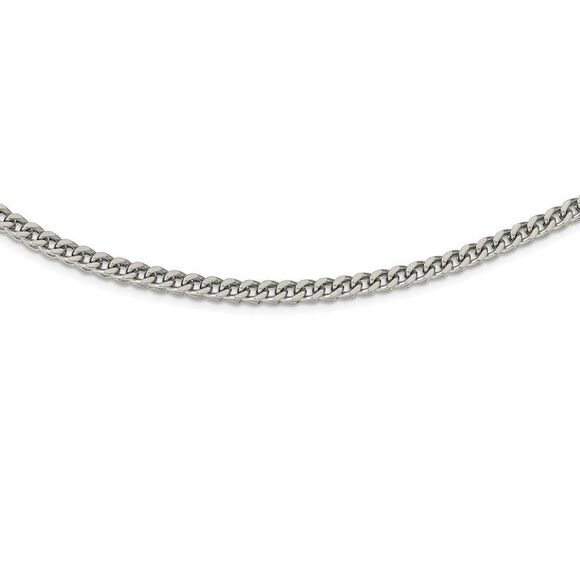 Men's Stainless Steel 4mm Light Wheat Necklace 24 Inch - Picture 1 of 6